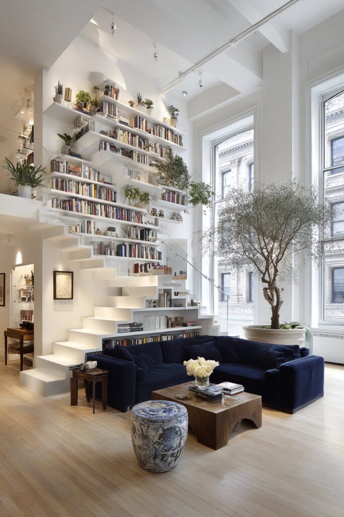 Compact Space with Vertical Storage Solutions