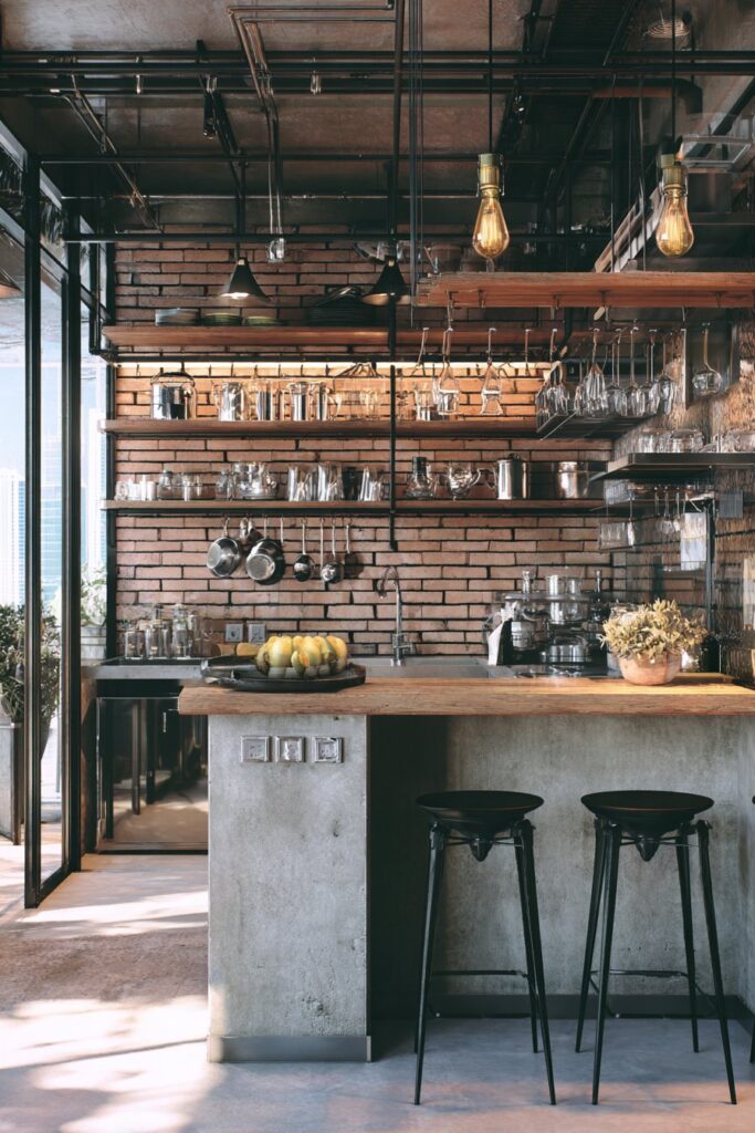 Industrial-Style Kitchen with Raw Material Beauty