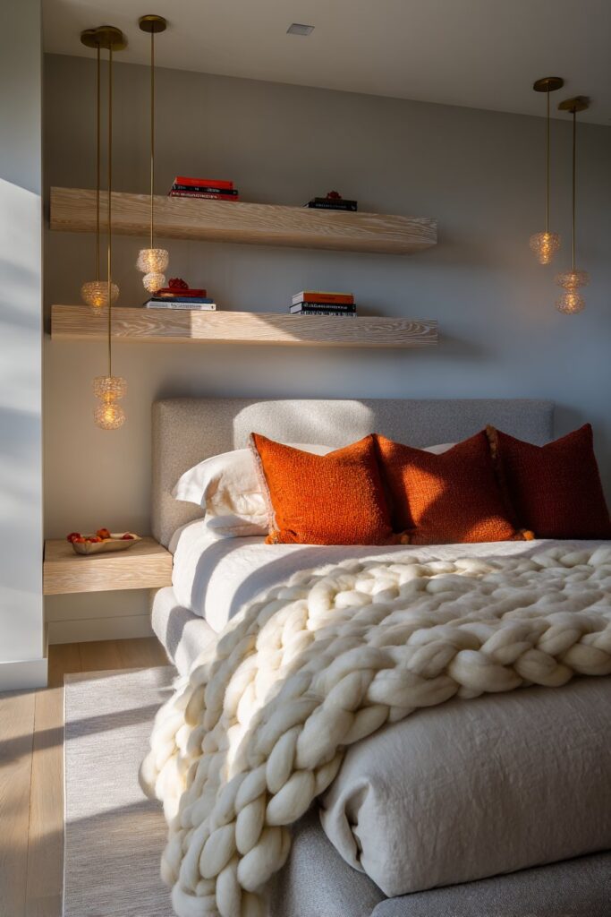 Modern Platform Bed with Layered Textile Comfort