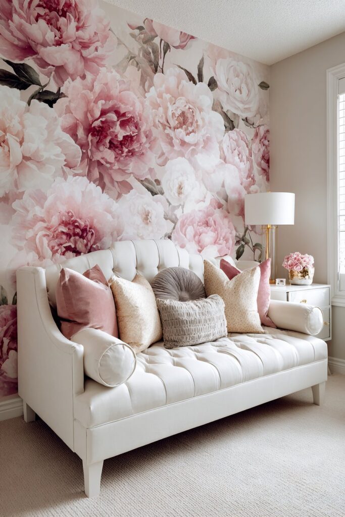 Botanical Wallpaper Accent Wall