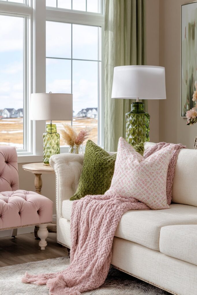 Gentle Harmony with Vintage Green Glass Accents