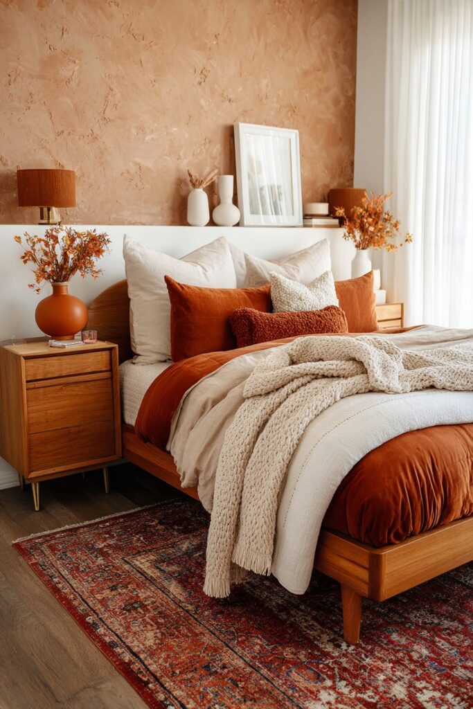 Textured Plaster and Mid-Century Modern Warmth