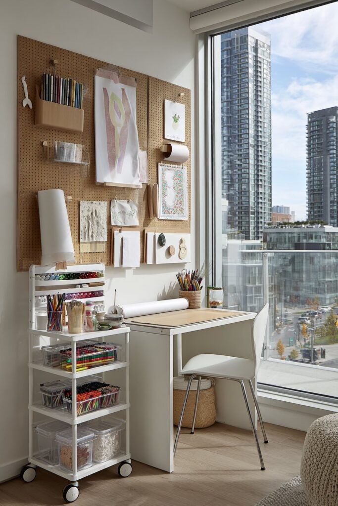 Creative Art Station with Organized Supply Storage