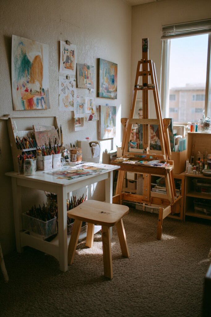 Creative Art Station with Organized Supply Storage