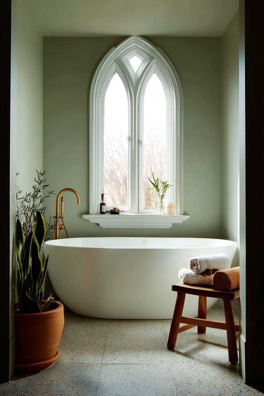 Serene Spa Sanctuary with Freestanding Tub