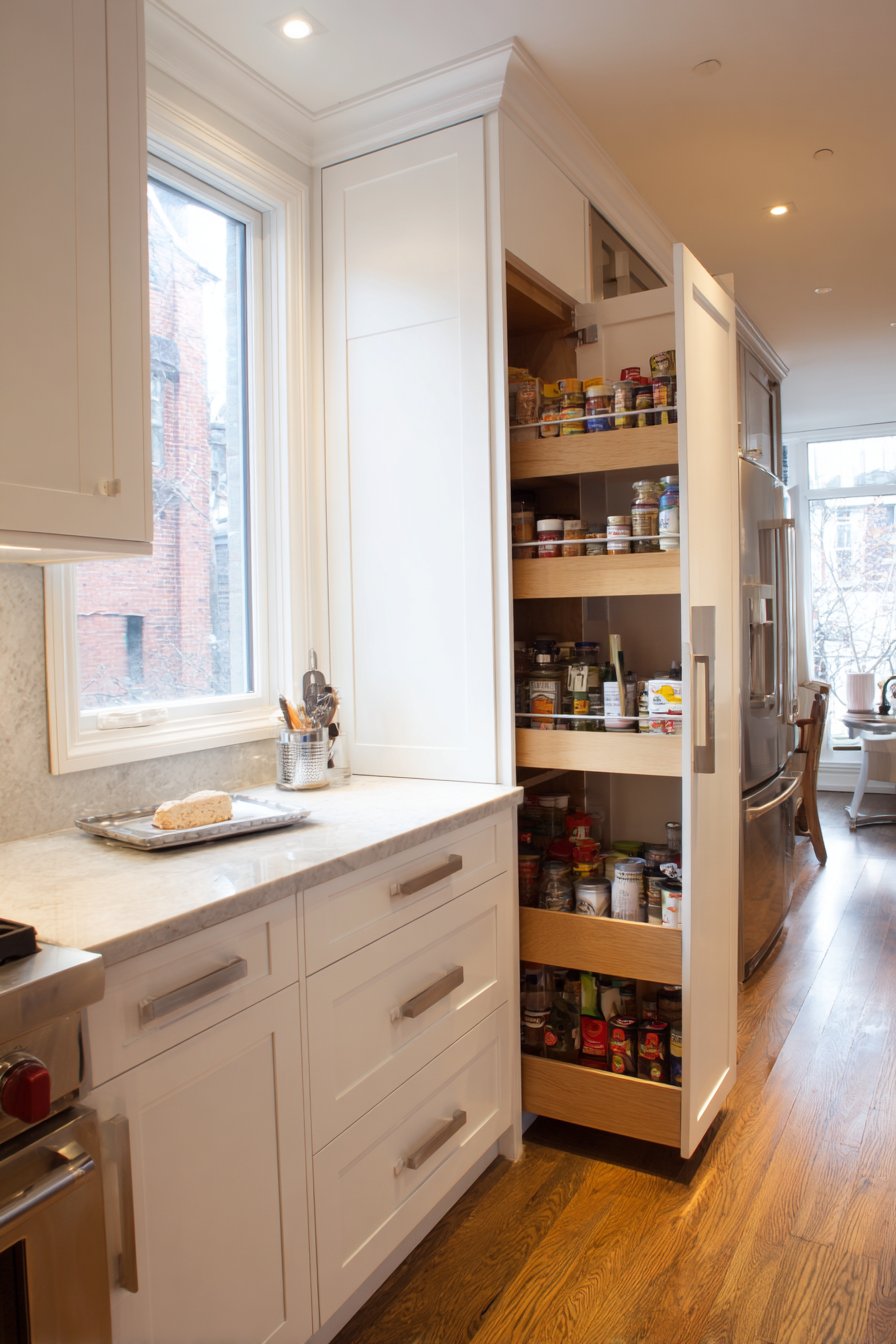Floor-to-Ceiling Pull-Out Pantry Perfection