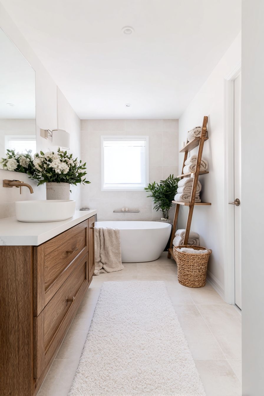 Honey-Toned Wood Sanctuary with Soaking Tub