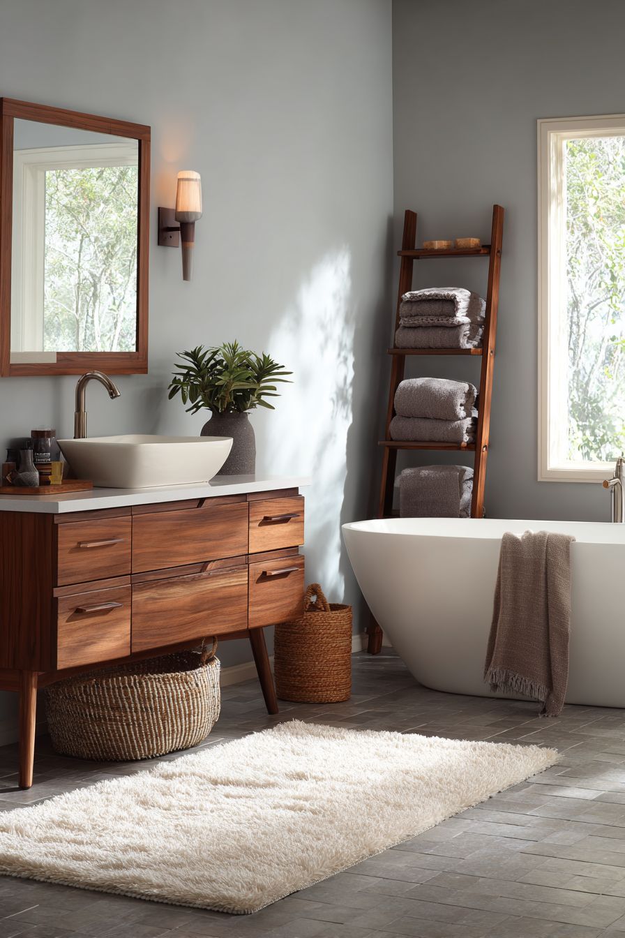 Honey-Toned Wood Sanctuary with Soaking Tub