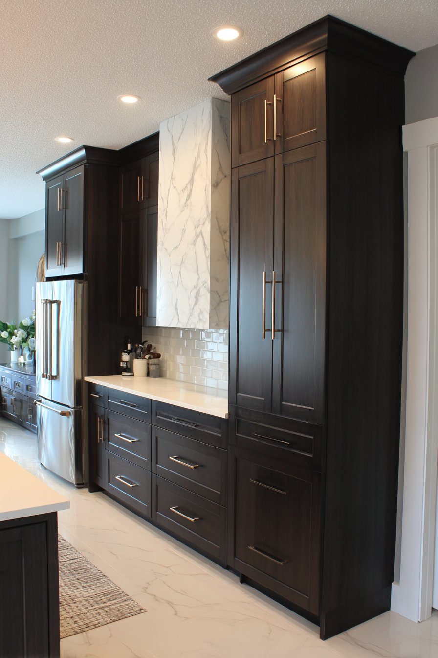 Modern Luxe with Espresso Shaker Cabinets