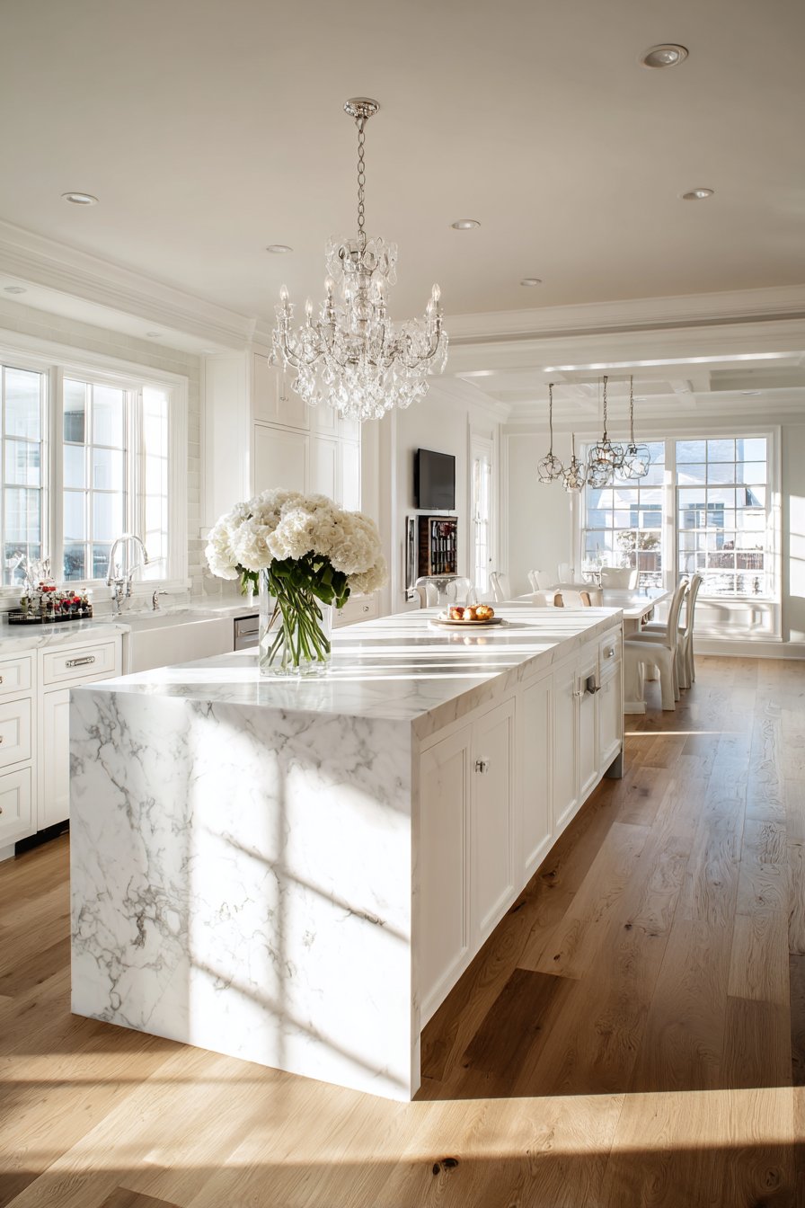 Sophisticated Marble and Brass Elegance