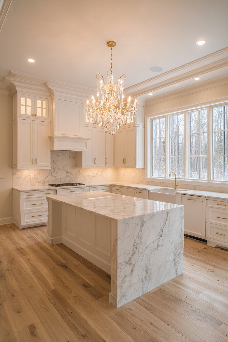 Sophisticated Marble and Brass Elegance