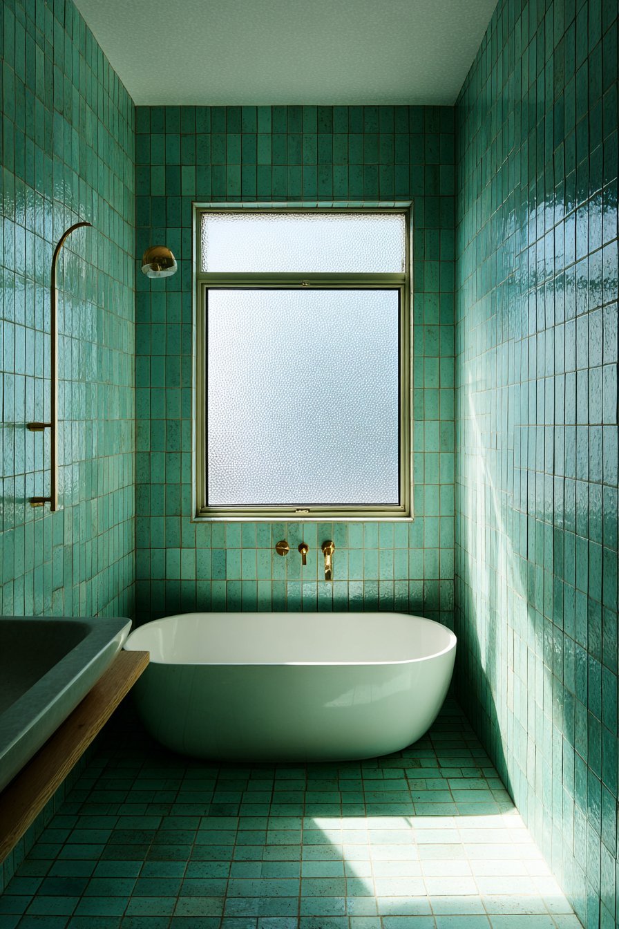 Serene Sage Subway Tile Sanctuary