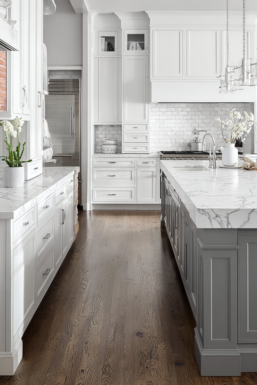 Sleek Two-Tone Cabinetry Excellence