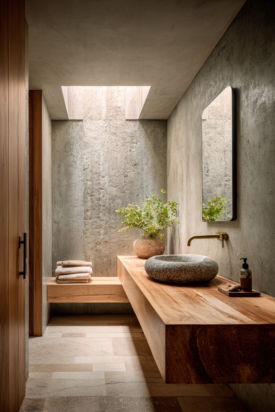 Modern Floating Vanity with Seamless Surfaces