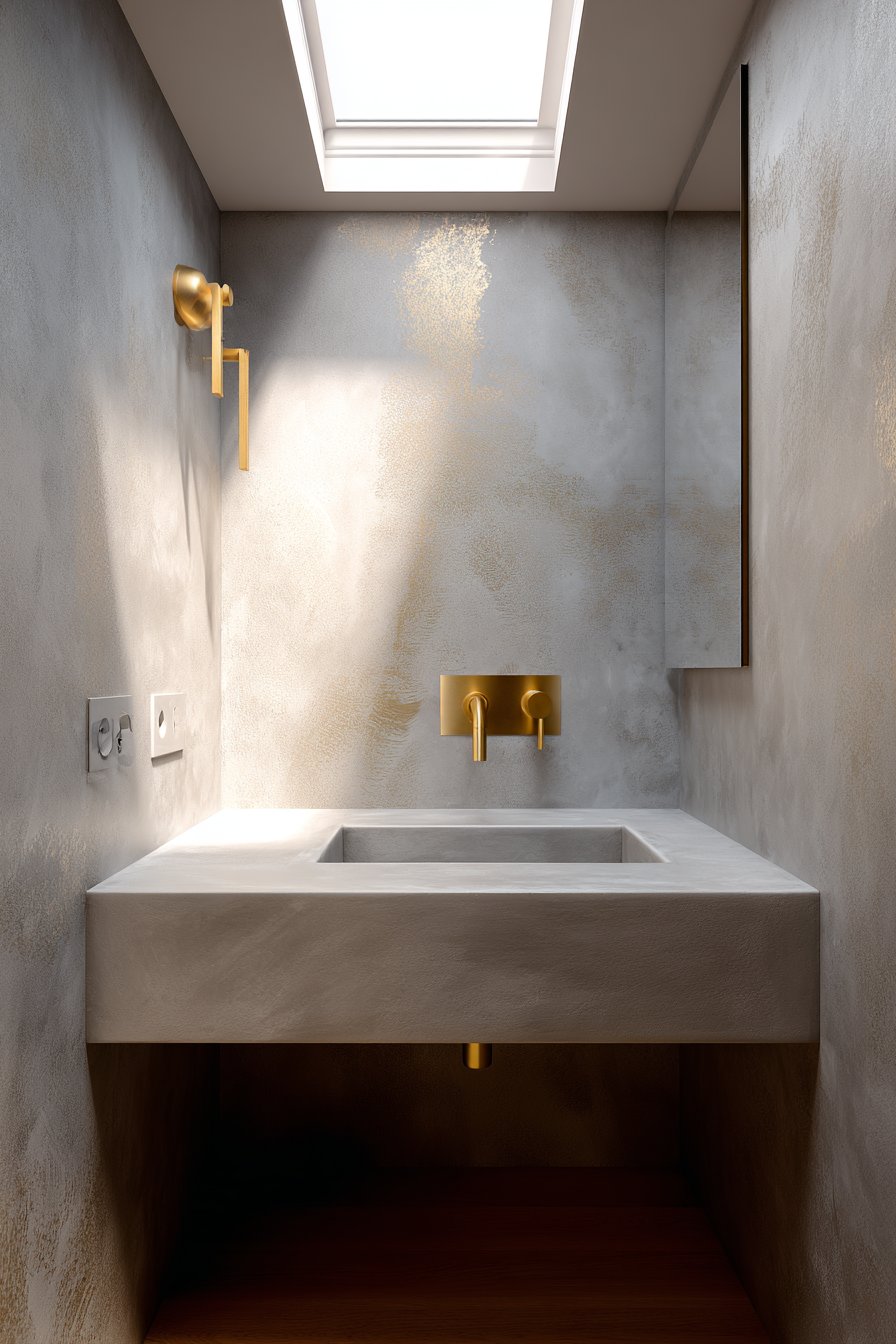 Modern Floating Vanity with Seamless Surfaces