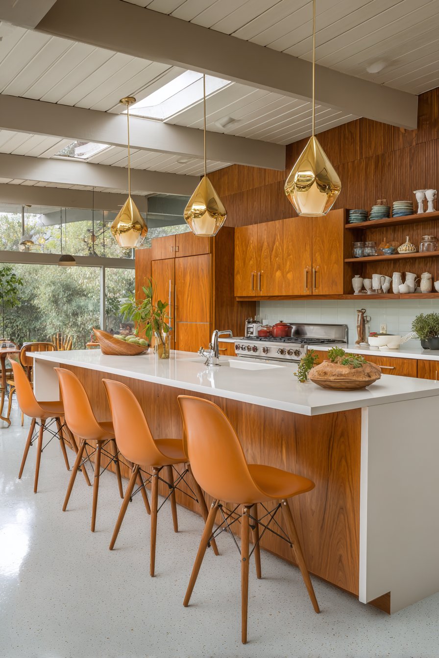 Iconic Teak Elegance with Waterfall Island