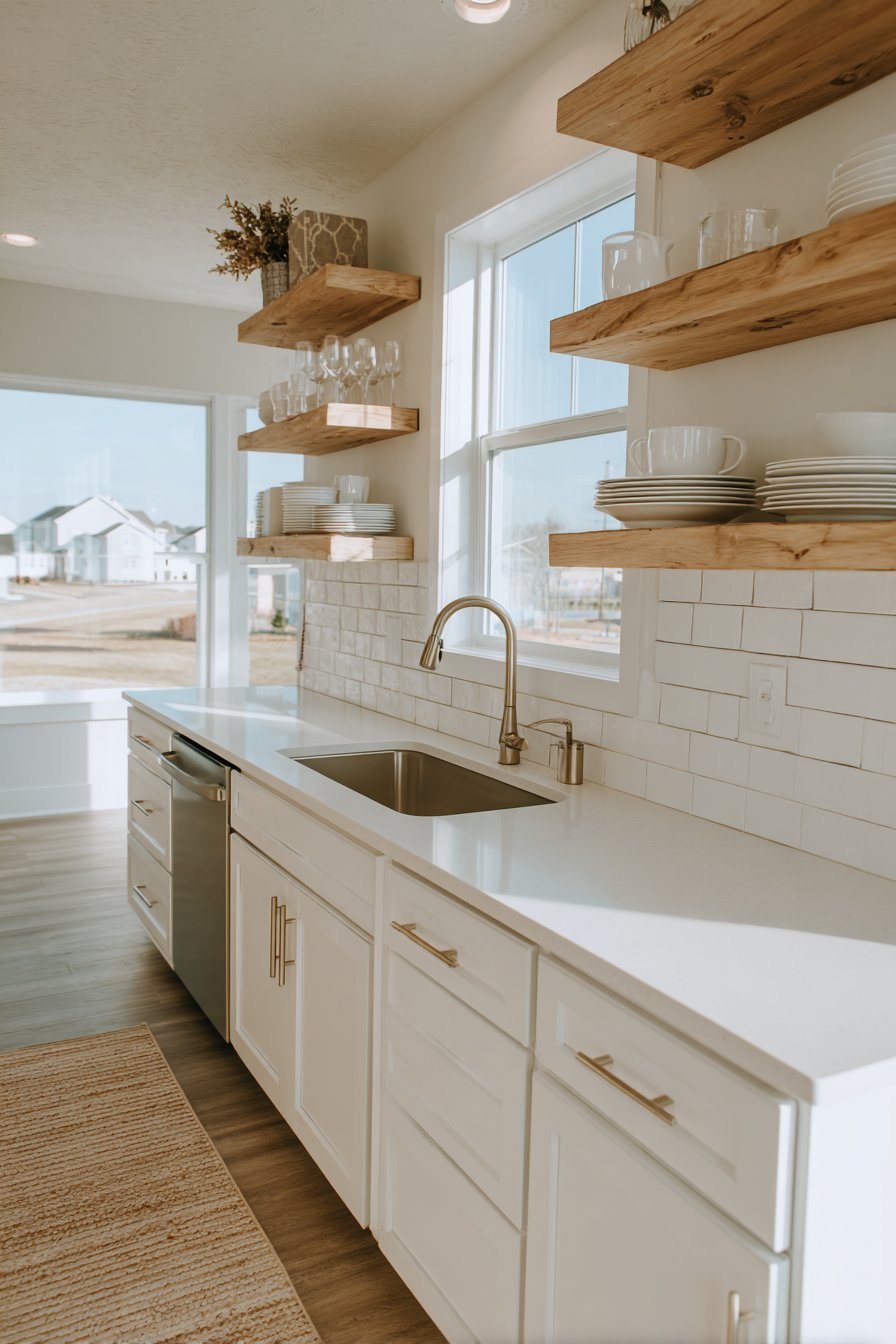 Classic White Shaker Elegance with Natural Light