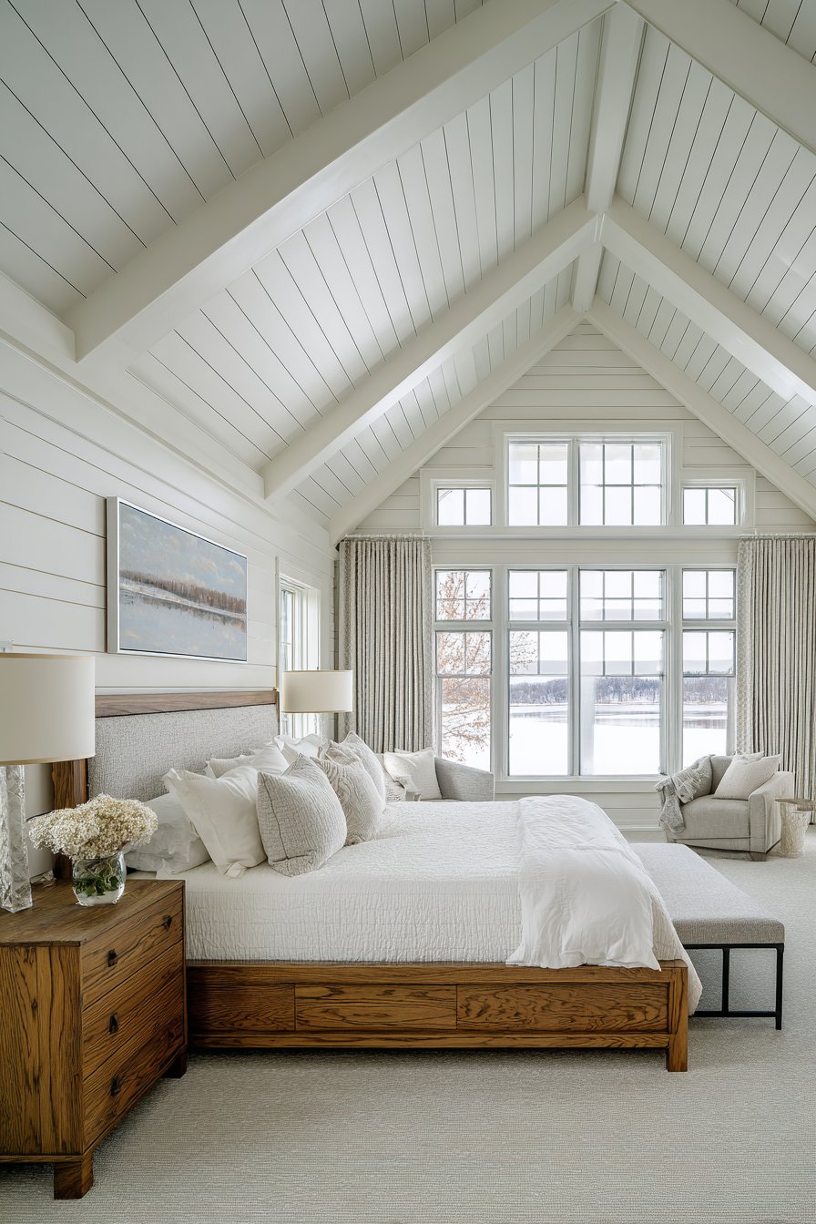 Crisp Platform Bed with Natural Texture Layers