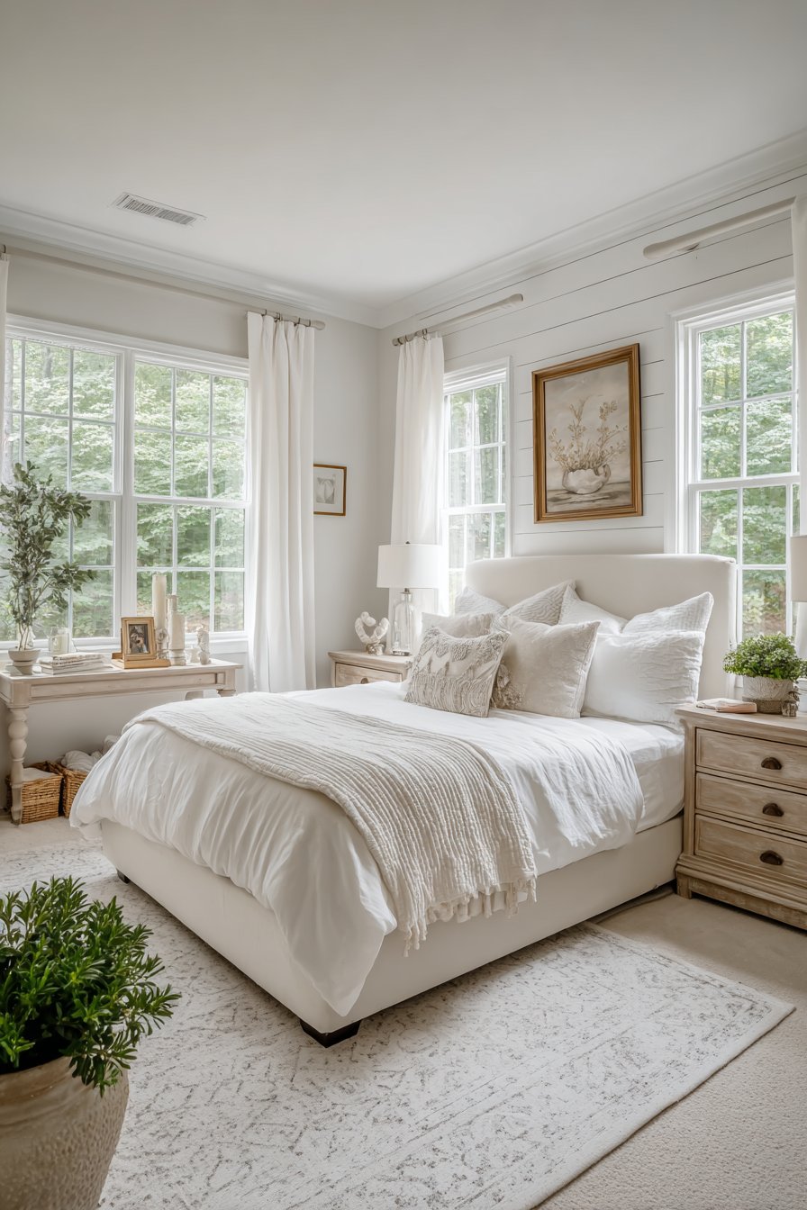 Crisp Platform Bed with Natural Texture Layers