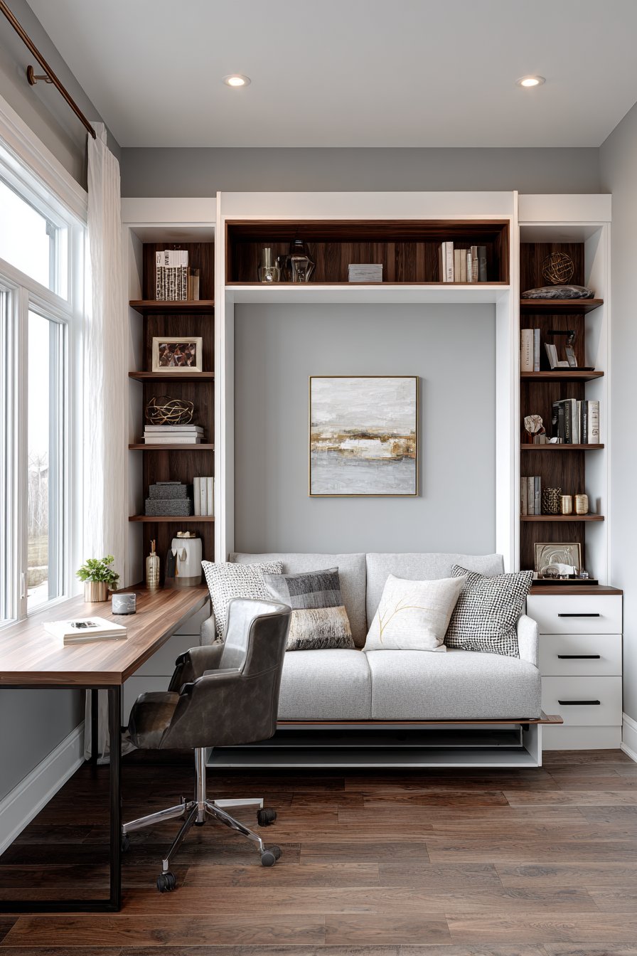 The Transformative Murphy Bed Bedroom with Integrated Home Office