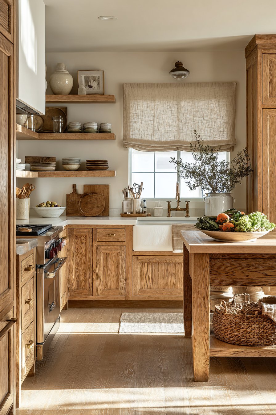 Honey-Toned Warmth with Farmhouse Elegance