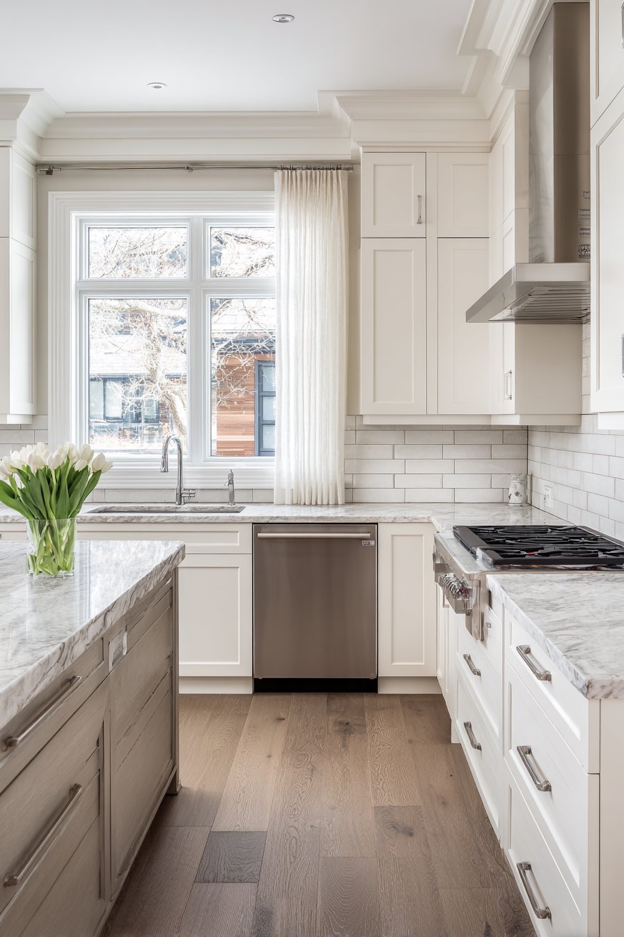 Modern Elegance with Sheer White Linen