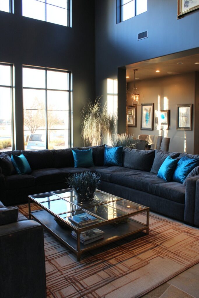 Sophisticated Charcoal and Jewel Tone Elegance