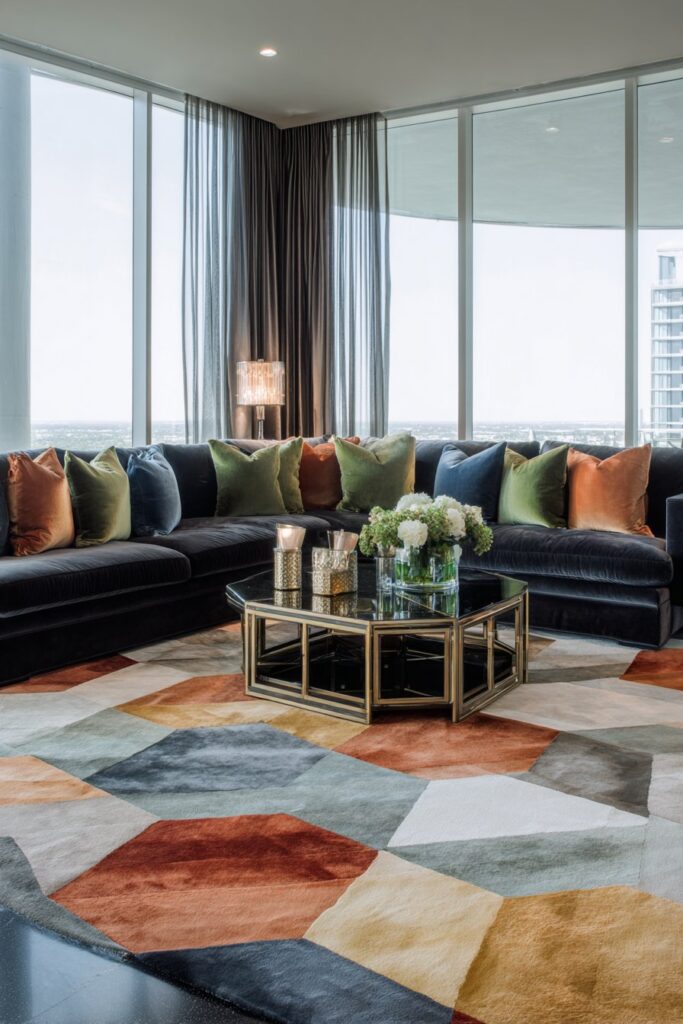 Sophisticated Charcoal and Jewel Tone Elegance