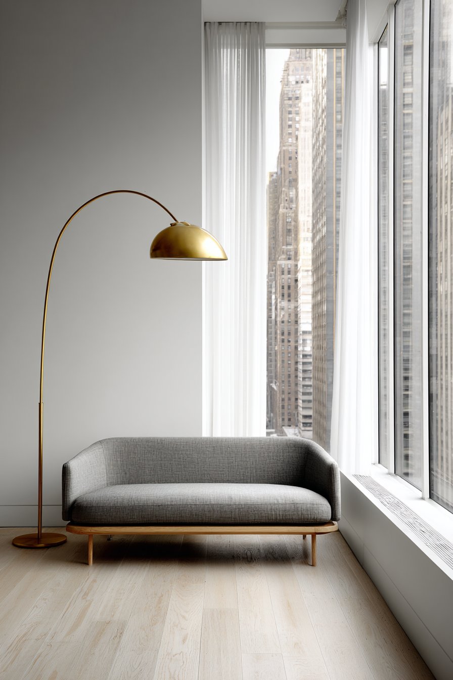 Serene Grey Linen Retreat with Natural Light