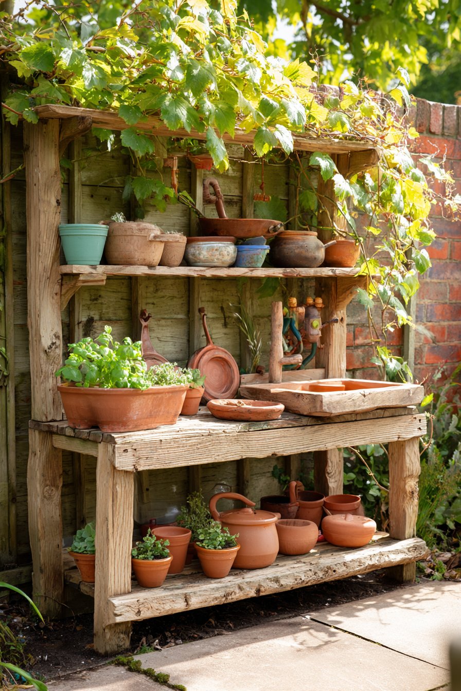 Charming Reclaimed Wood Garden Kitchen