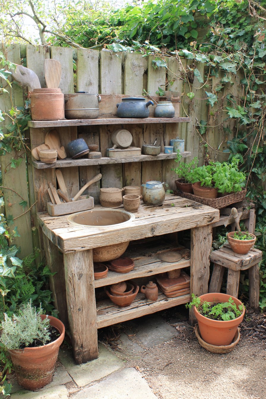 Charming Reclaimed Wood Garden Kitchen