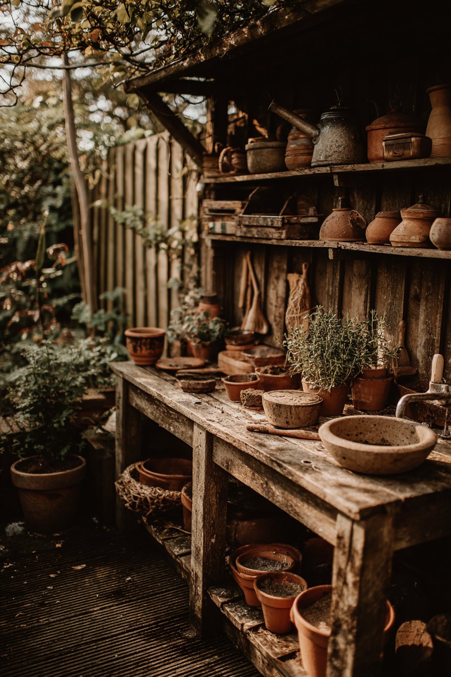 Charming Reclaimed Wood Garden Kitchen