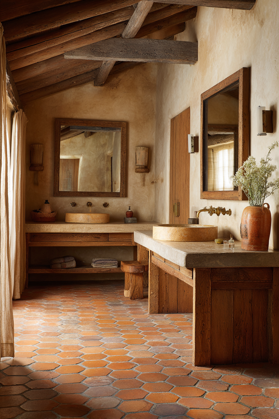 Honey-Toned Oak Sanctuary with Terracotta Accents