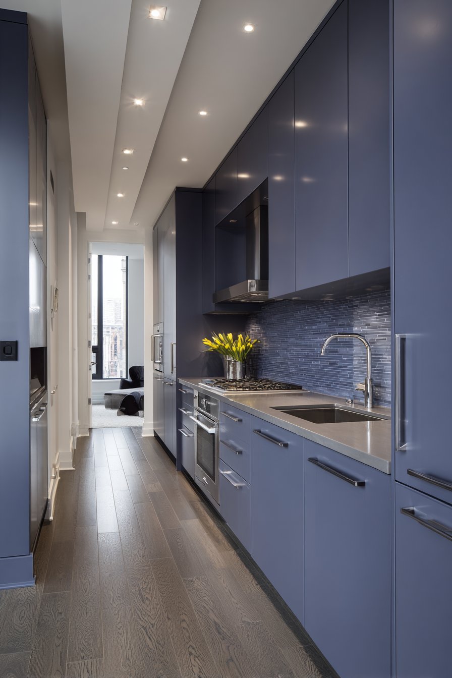Contemporary Sleek Slate Blue Sophistication