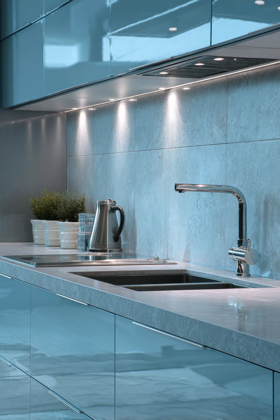 Contemporary Sleek Slate Blue Sophistication