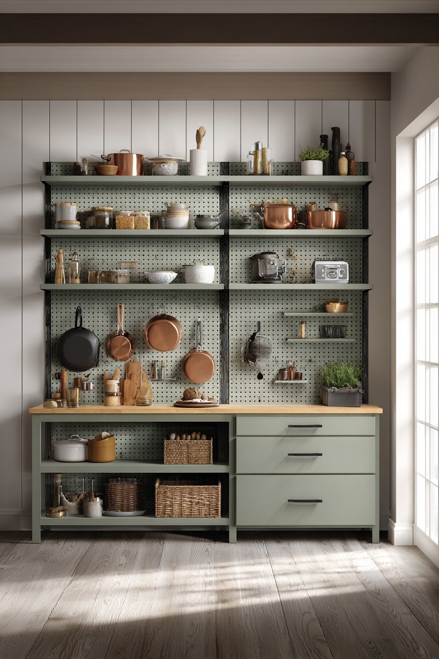 Pegboard Wall Organization System