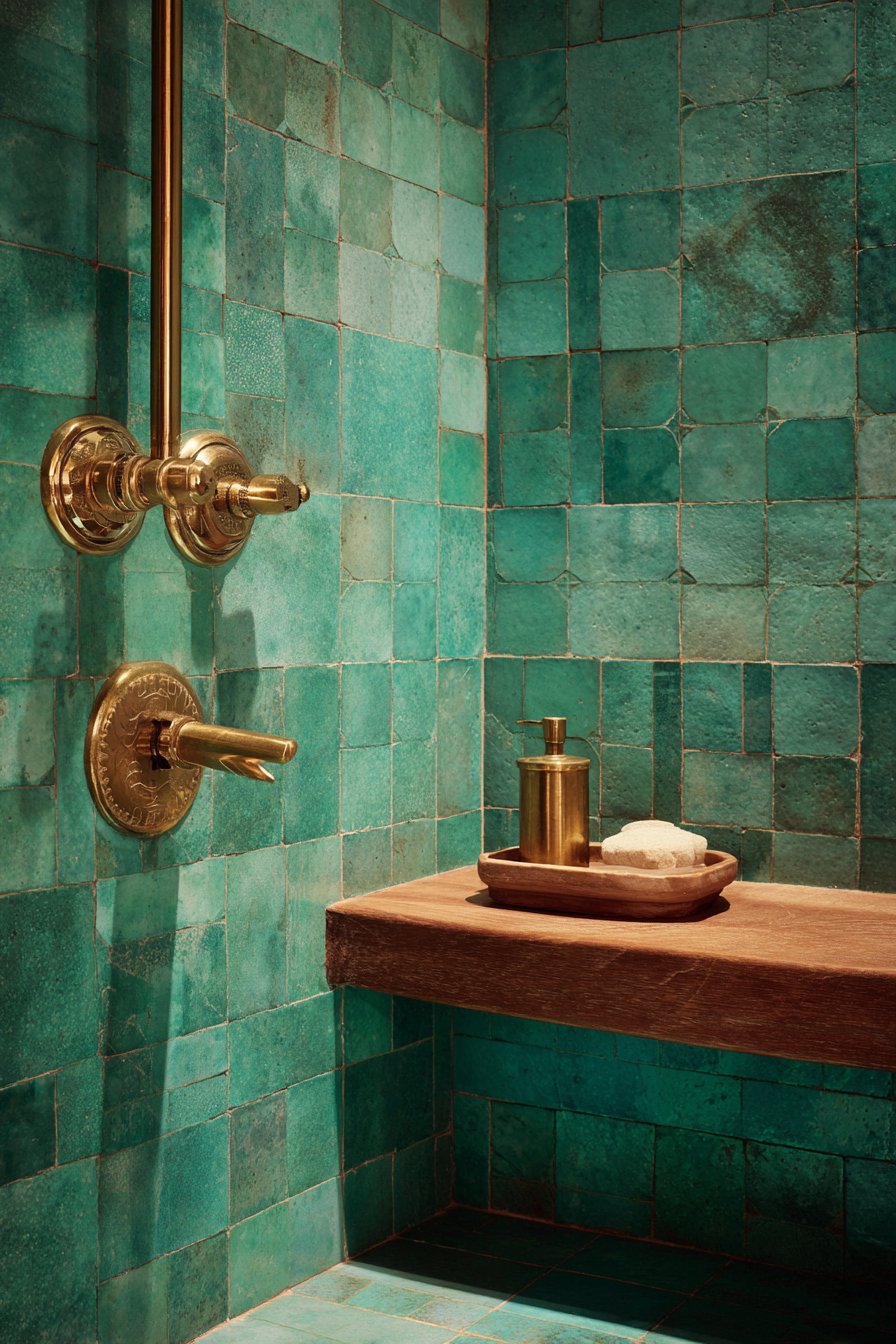 Bold Emerald Zellige Statement