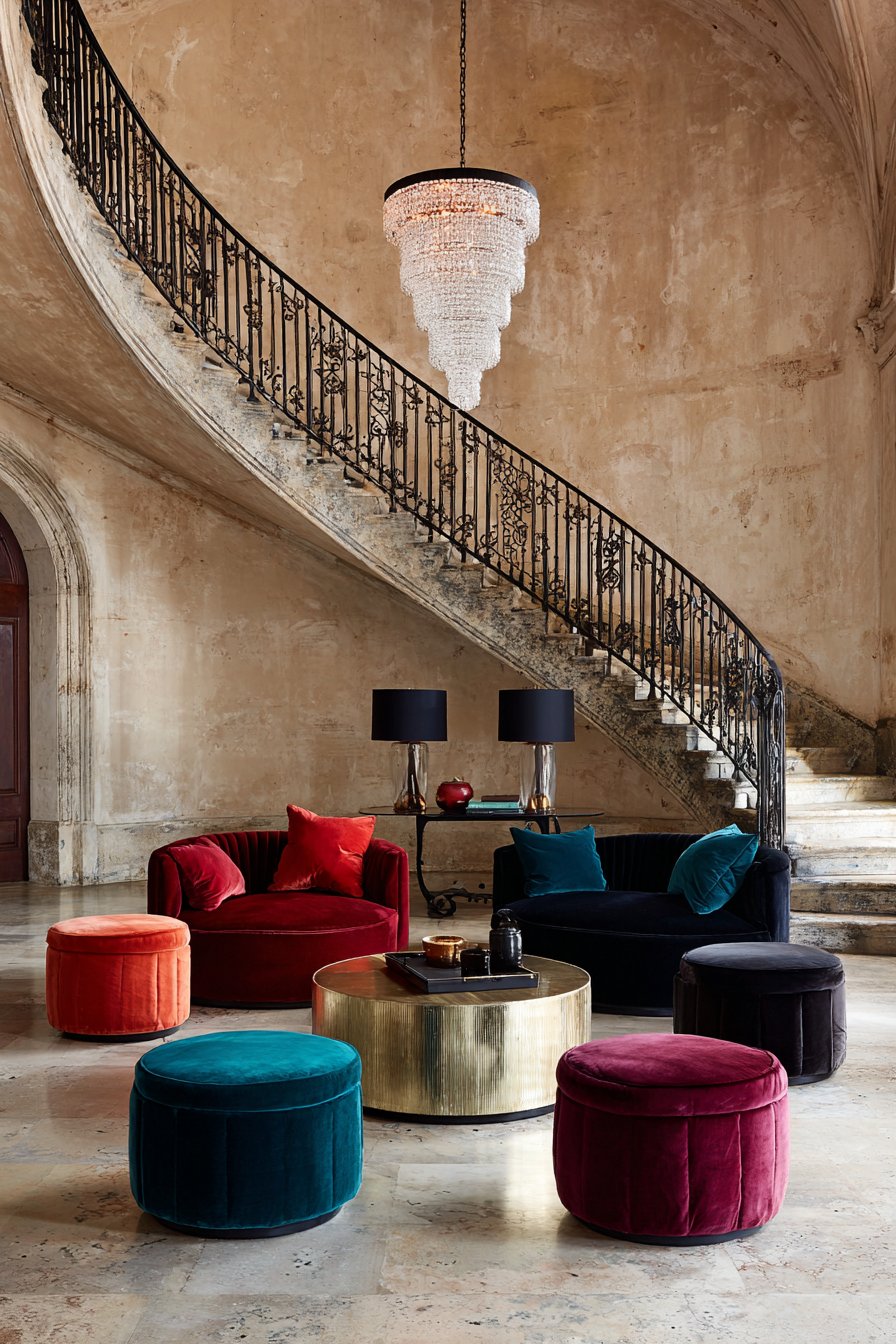 Grand Entrance: The Curved Staircase Statement