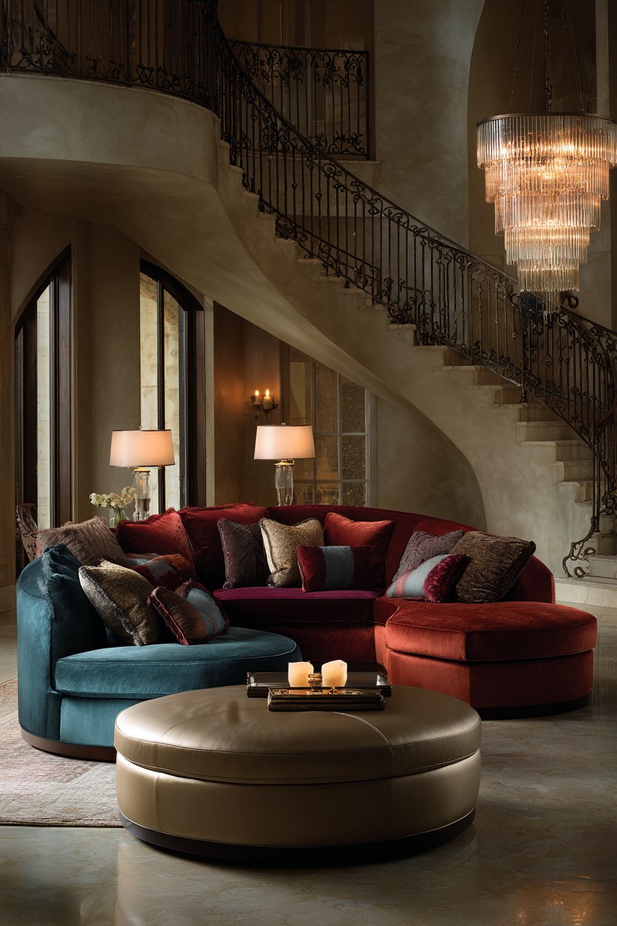 Grand Entrance: The Curved Staircase Statement