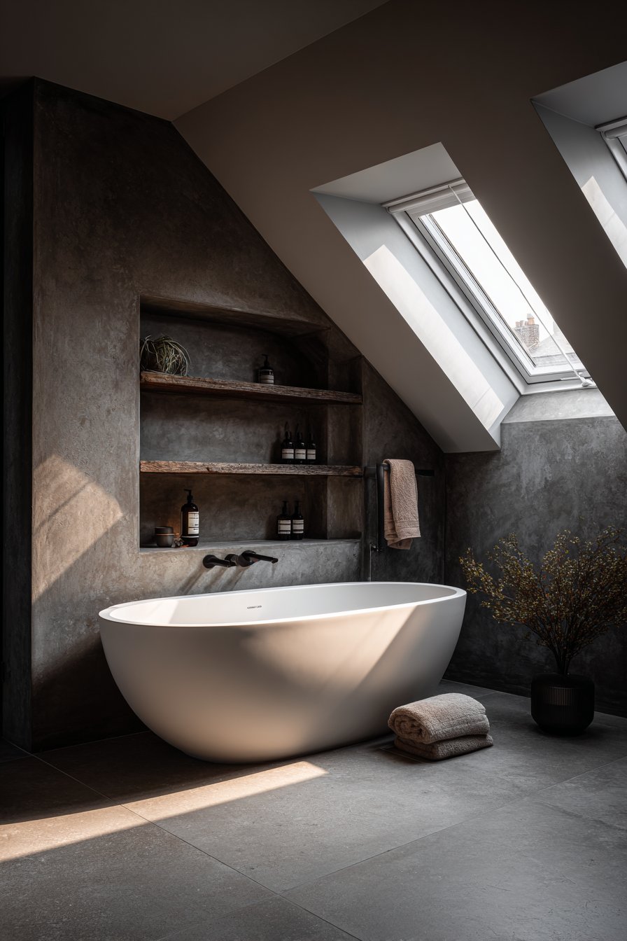 Luxurious Bathtub Alcove with Tonal Depth