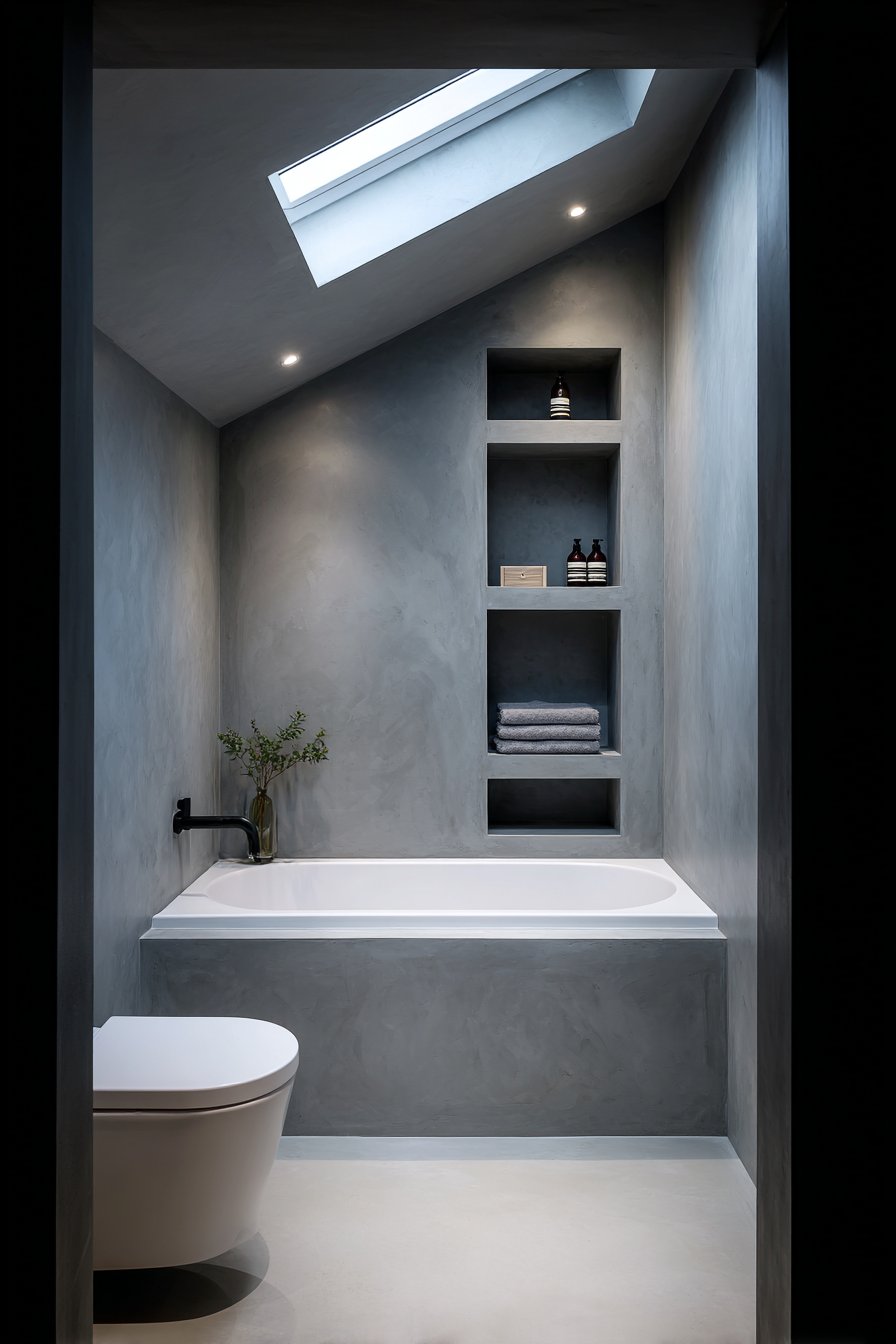Luxurious Bathtub Alcove with Tonal Depth