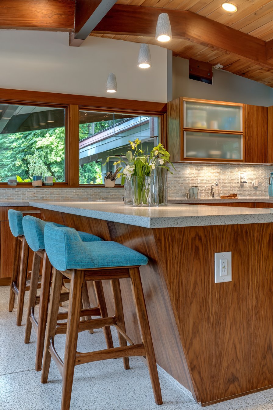 Peninsula Efficiency with Frosted Glass Details