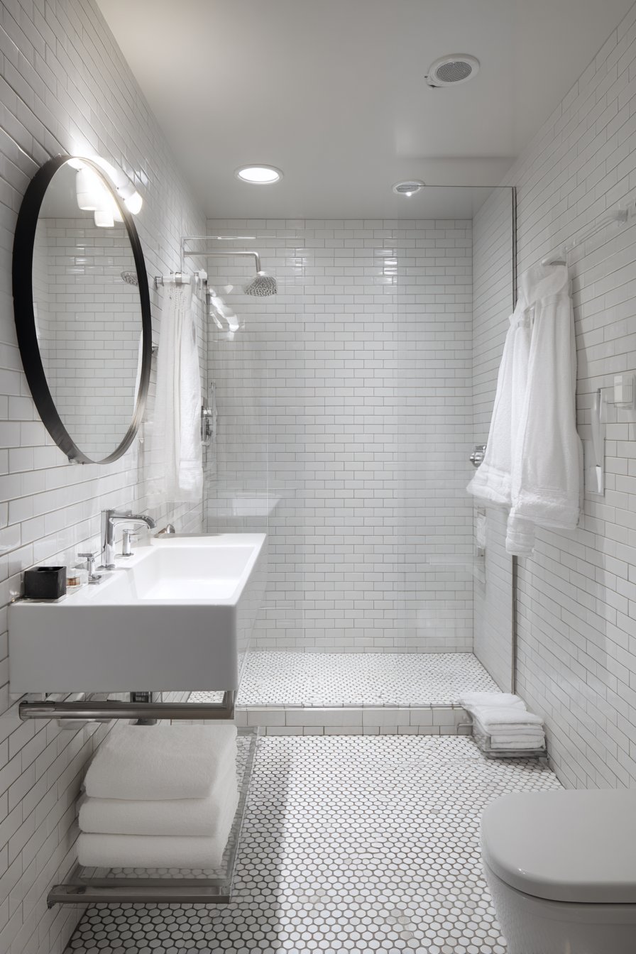 Wet Room Openness and Material Continuity