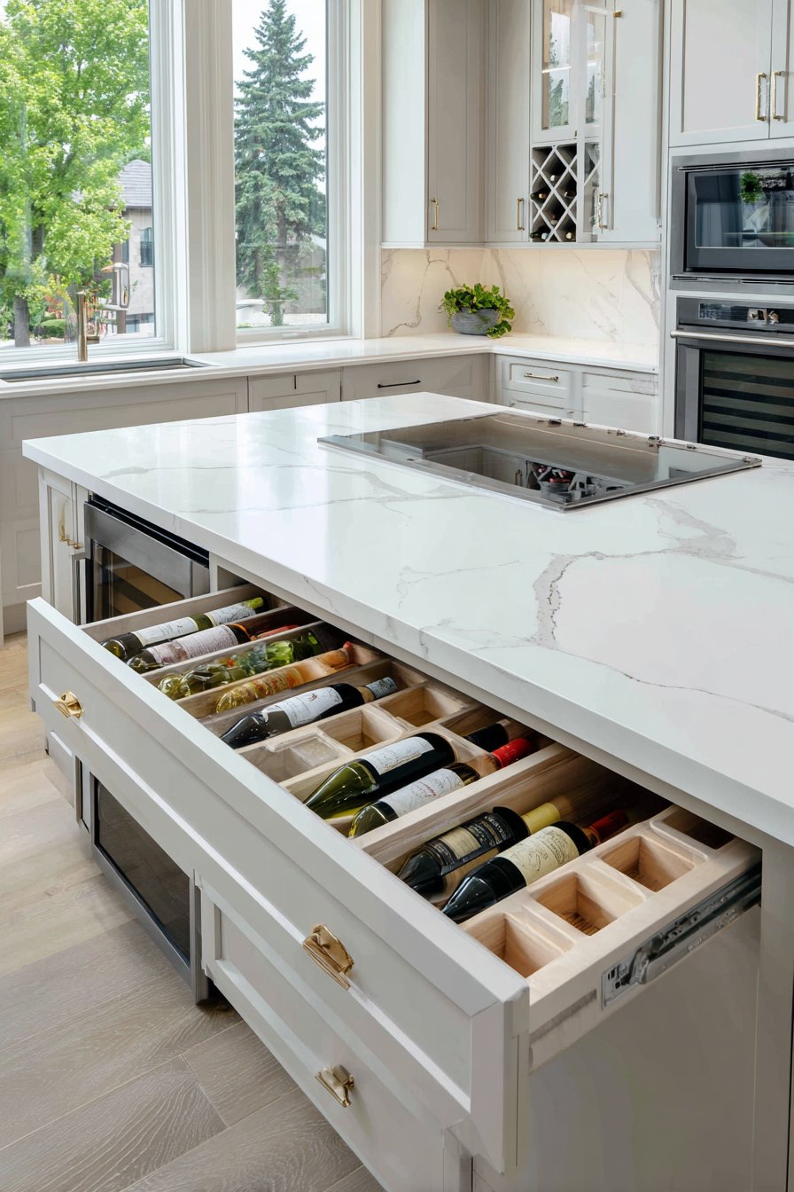 Shaker-Style Island Kitchen in Soft Grey Blue