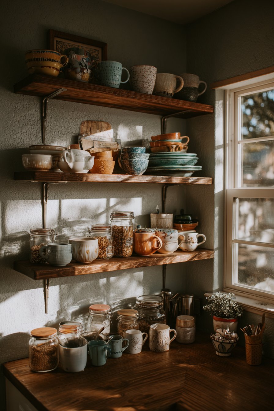 Budget-Friendly DIY Charm with Pine Board Shelves