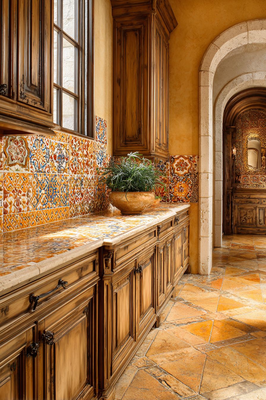 Mediterranean Hand-Painted Tile Artistry