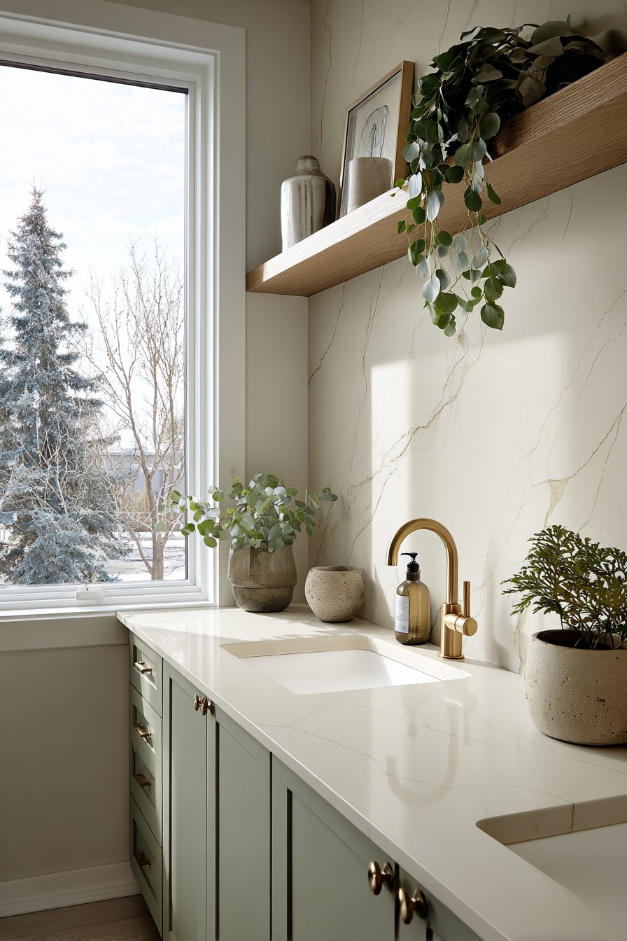 Spa-Inspired Double Vanity Oasis