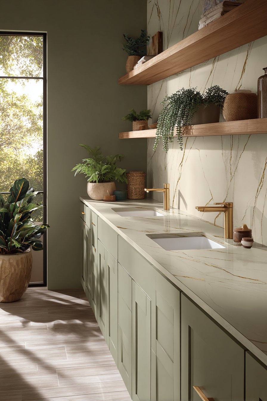 Spa-Inspired Double Vanity Oasis