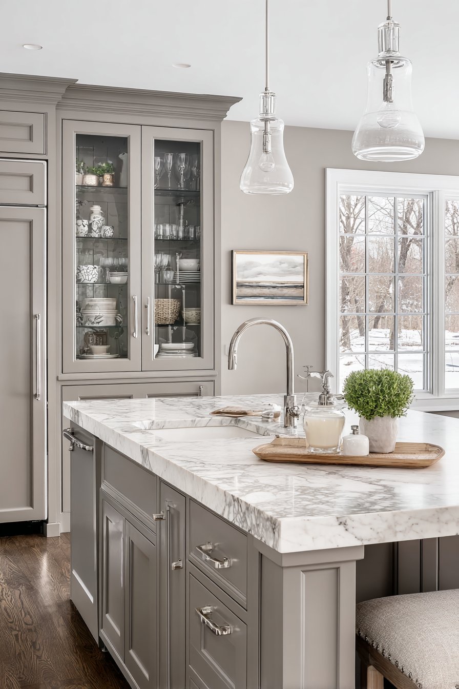 Transitional Elegance in Small Kitchen Design