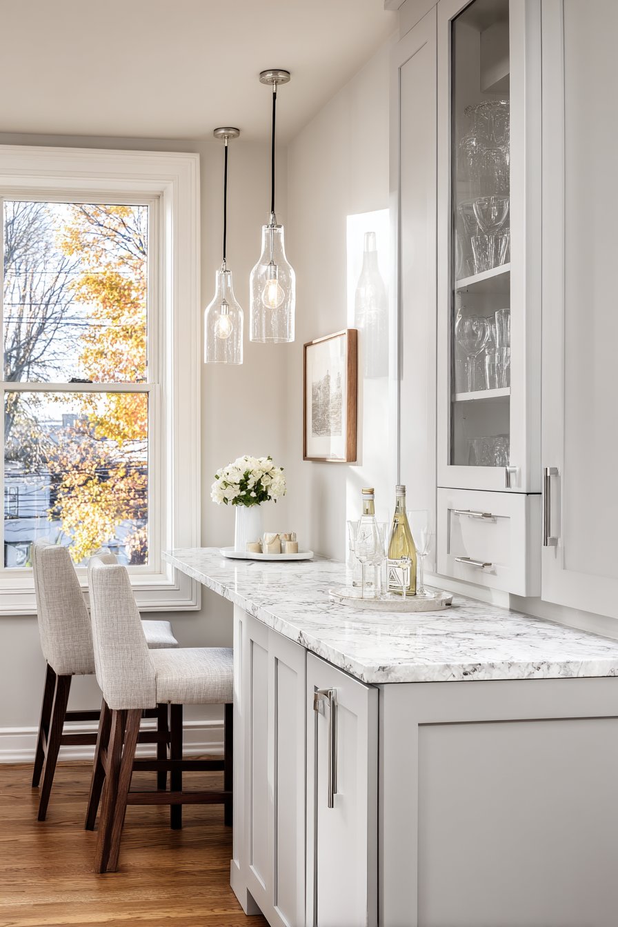 Transitional Elegance in Small Kitchen Design